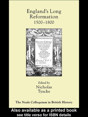 cover image of England's Long Reformation